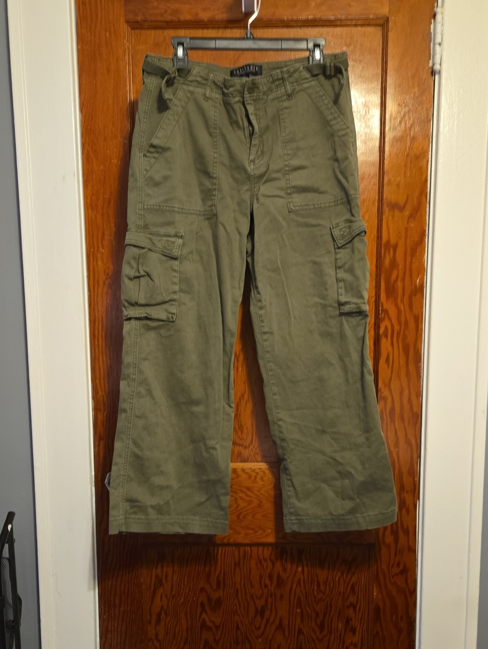 Sanctuary Olive Green Straight-Leg Cargo Pants - Size XXL